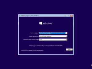 Windows 10 instalace
